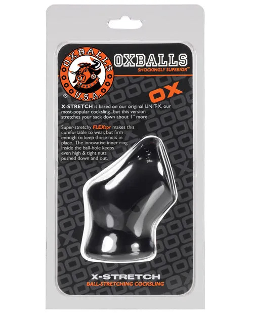 Male Sex Toys Oxballs Atomic Jock UnitX Cock Ring and Ball Stretcher Black Oxballs