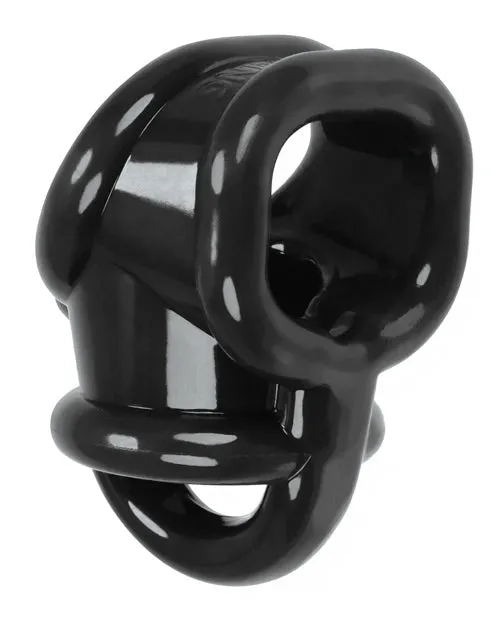 Male Sex Toys Oxballs Oxballs Ball Sling with Ball Splitter Strap Black