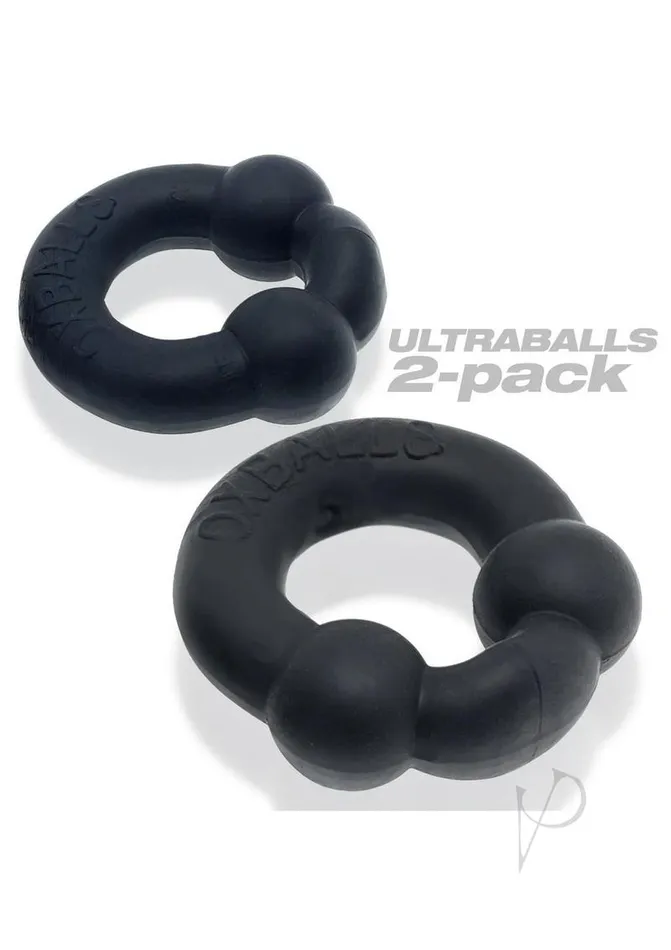 Male Sex Toys Oxballs Ultraballs Cock Ring Set 2 pack Night Edition Oxballs