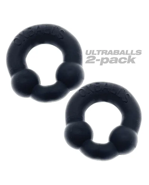 Male Sex Toys Oxballs Ultraballs Cock Ring Set 2 pack Night Edition Oxballs