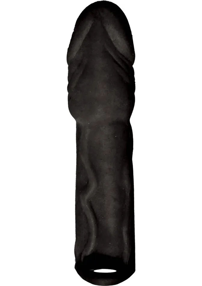 Male Sex Toys Skinsations Skinsations Black Diamond Husky Lover Extension Sleeve with Scrotum Strap 65in Chocolate