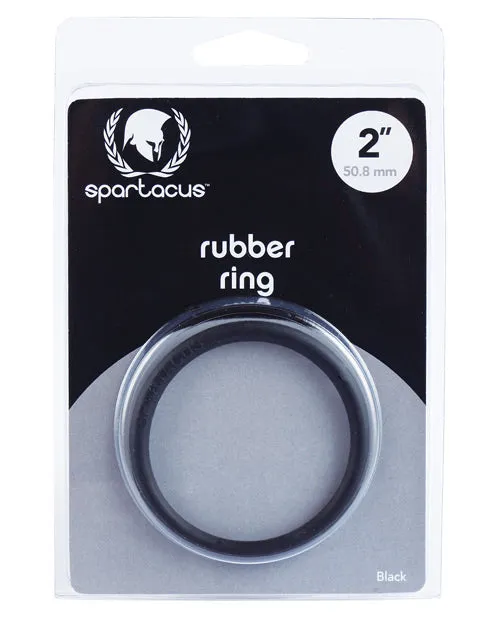 Male Sex Toys Spartacus Spartacus 2 Rubber Cock Ring Black