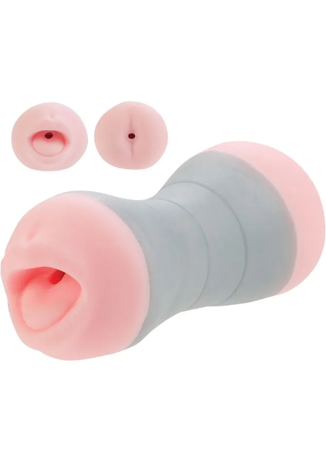 Male Sex Toys The Gripper Travel Gripper Dual Density Stroker Mouth and Ass Pink Male Sex Toys The Gripper Travel Gripper Dual Density Stroker Mouth and Ass Pink