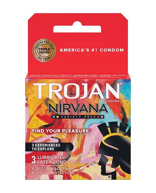 Male Sex Toys Trojan Trojan Nirvana Condom Pack of 3 Male Sex Toys Trojan Trojan Nirvana Condom Pack of 3