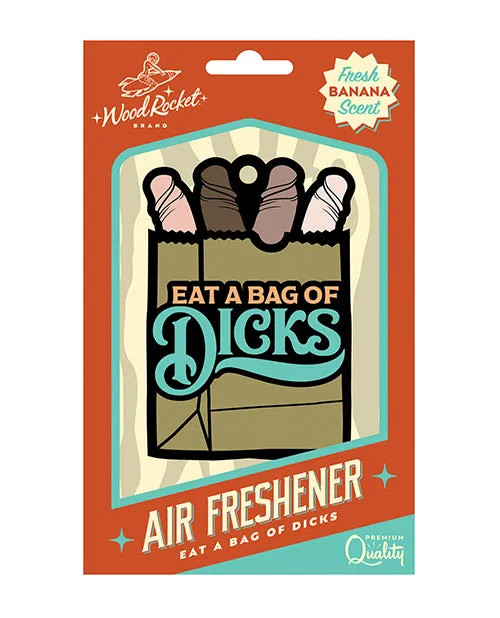 Male Sex Toys Wood Rocket Eat a Bag of Dicks Air Freshener Multicolor