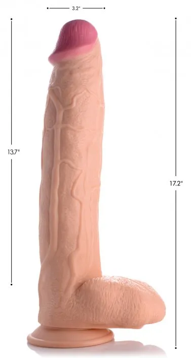 Master Cock Dildos Raging Rhino 17 Inch Veiny Dildo Flesh