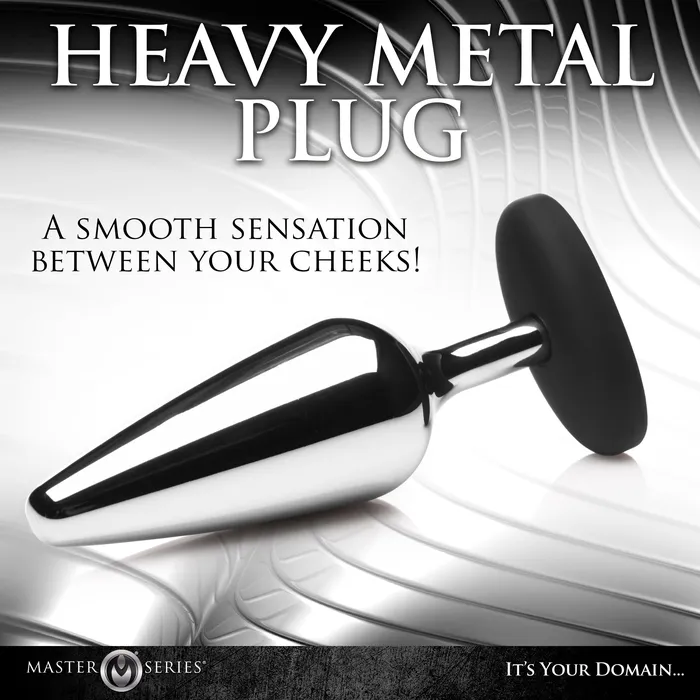 Master Series Anal Butt Slut Metal Silicone Butt Plug