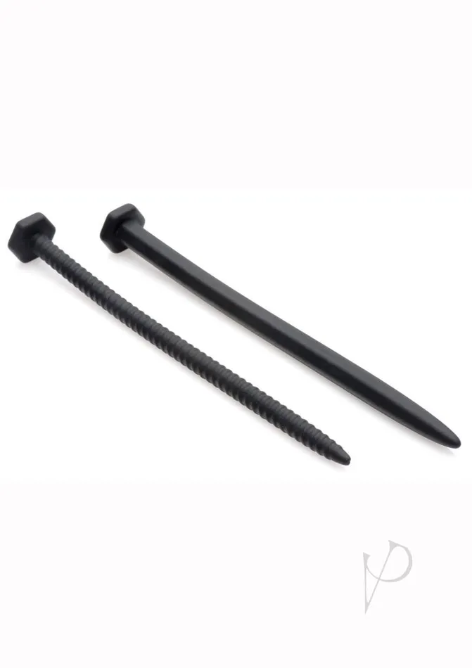 Master Series Anal Master Series Hardware Nail and Screw Silicone Sounds Black