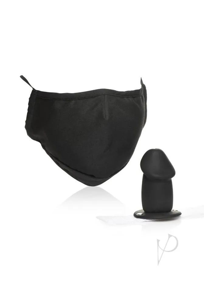 Master Series Dildos Master Series MouthFull Silicone Dildo Face Mask Black