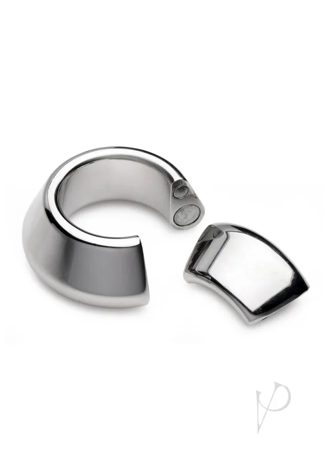 Master Series MagnaChute Magnetic Ball Stretcher Silver Master Series Male Sex Toys