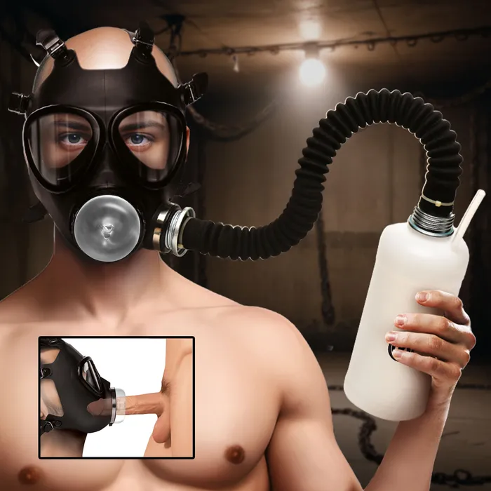 Master Series Male Sex Toys Overload Stroker Gas Mask Kit