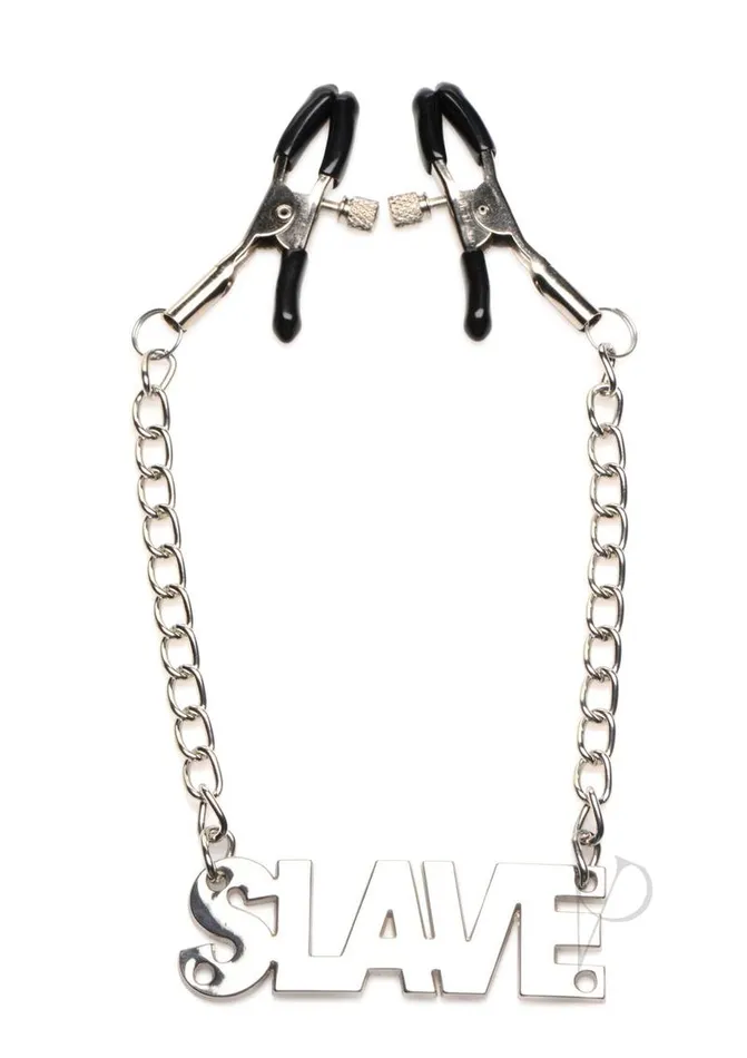 Master Series Master Series Enslaved Slave Chain Nipple Clamps Silver Anal