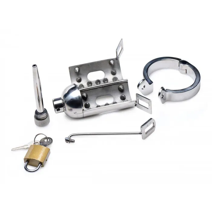 Master Series Spiked Chamber Chastity Cage Male Sex Toys