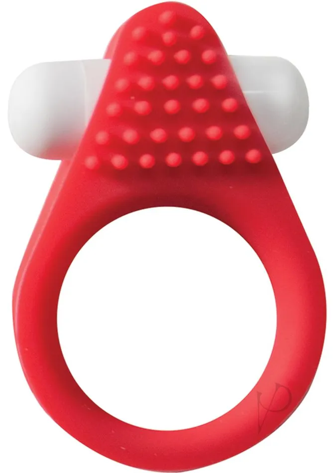 Maxx Gear Male Sex Toys Maxx Gear Stimulation Ring Silicone Vibrating Cock Ring Red