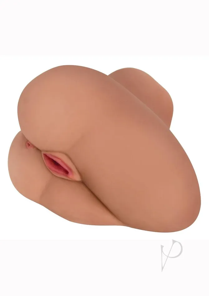 Mistress Mistress Alexis Vibrating BioSkin Sidesaddle Stroker Pussy and Ass Caramel Male Sex Toys