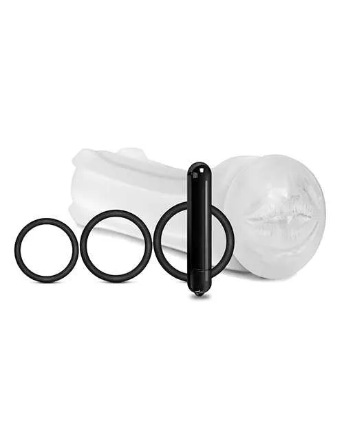 MSTR B8 Lip Service Vibrating Mouth Pack Kit of 5 Clear Happy Ending Anal