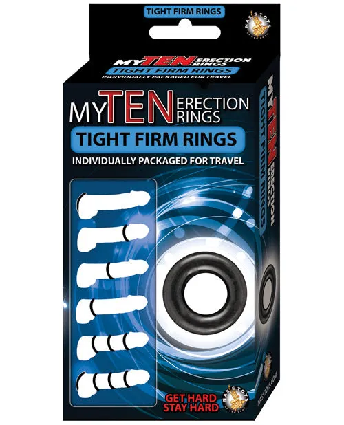 My Ten Erection Rings Tight Firm Cock Rings Black Nasstoys Dildos