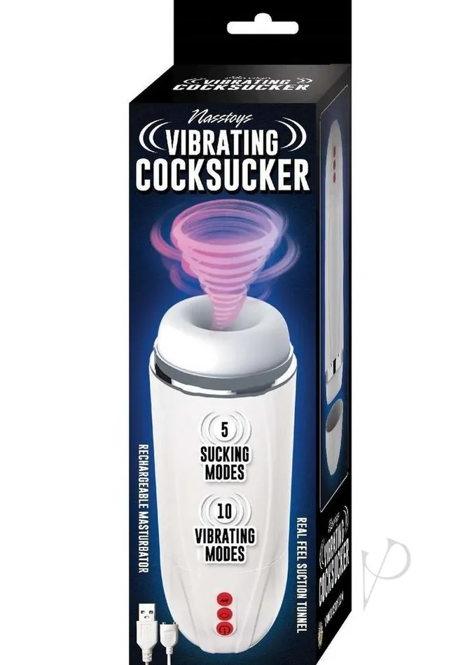 Nasstoys Male Sex Toys Vibrating Cocksucker Rechargeable Masturbator White