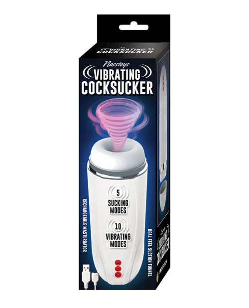 Nasstoys Male Sex Toys Vibrating Cocksucker Rechargeable Masturbator White