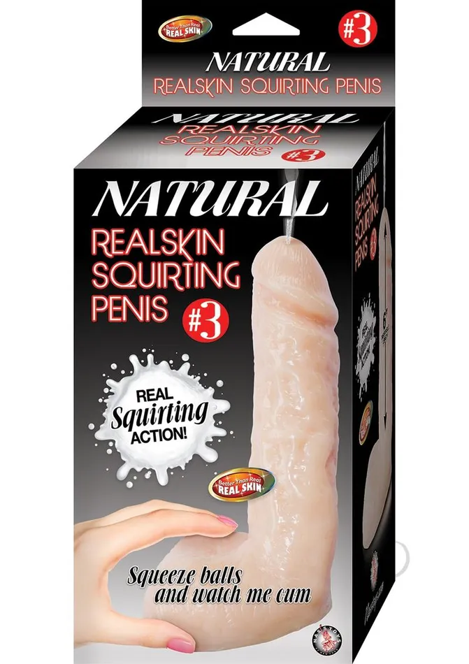 Natural Natural Realskin Squirting Penis 3 Dildo Vanilla Dildos