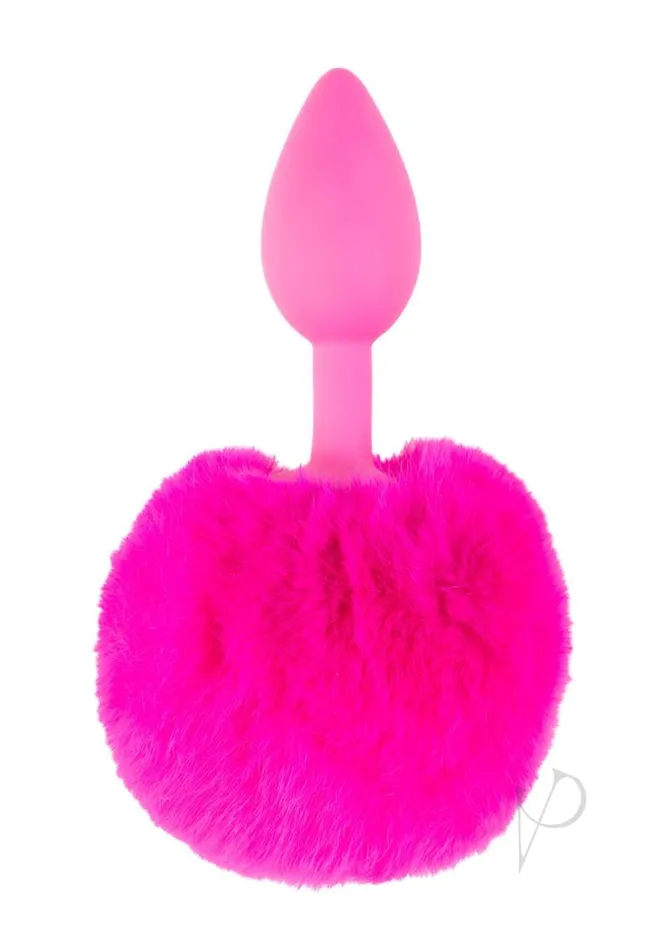 Neon Bunny Tail SIlicone Anal Plug Pink Neon Anal Neon Bunny Tail SIlicone Anal Plug Pink Neon Anal