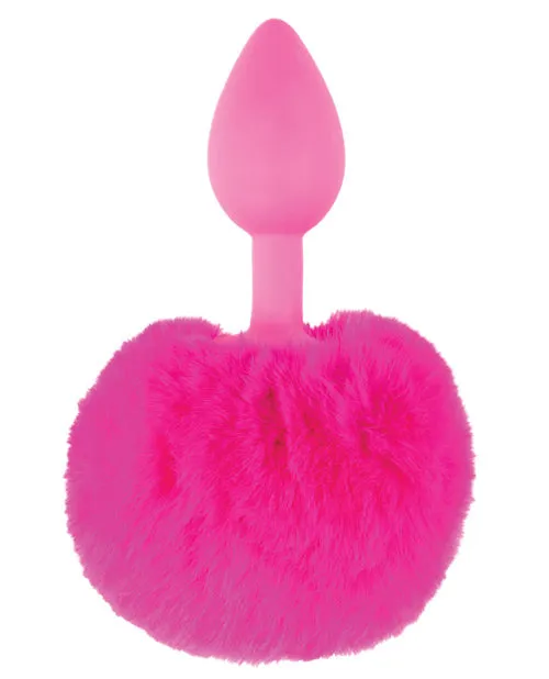 Neon Bunny Tail SIlicone Anal Plug Pink Neon Anal Neon Bunny Tail SIlicone Anal Plug Pink Neon Anal