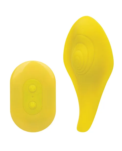 Neon Vibes Female Sex Toys Neon Vibes The Secret Vibe Rechargeable Silicone Vibrator with Remote Control Yellow