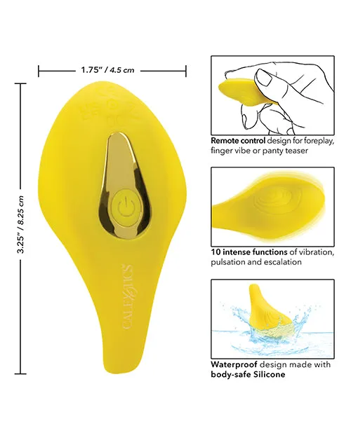 Neon Vibes Female Sex Toys Neon Vibes The Secret Vibe Rechargeable Silicone Vibrator with Remote Control Yellow