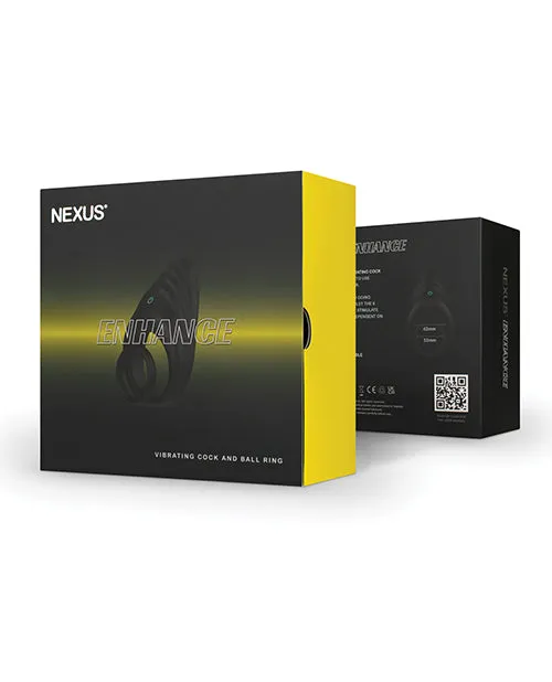 Nexus Enhance Rechargeable Silicone Vibrating Cock and Ball Ring Black Nexus Couples Nexus Enhance Rechargeable Silicone Vibrating Cock and Ball Ring Black Nexus Couples