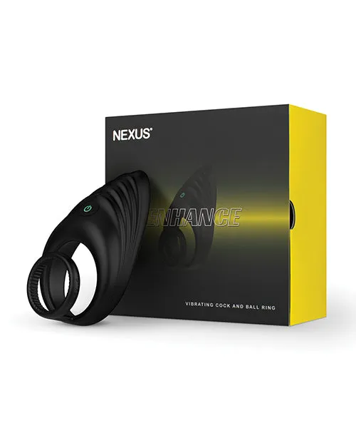 Nexus Enhance Rechargeable Silicone Vibrating Cock and Ball Ring Black Nexus Couples Nexus Enhance Rechargeable Silicone Vibrating Cock and Ball Ring Black Nexus Couples