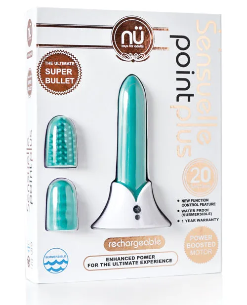 Nu Sensuelle Point Plus Rechargeable Silicone Bullet Tiffany Blue Nu Sensuelle Vibrators