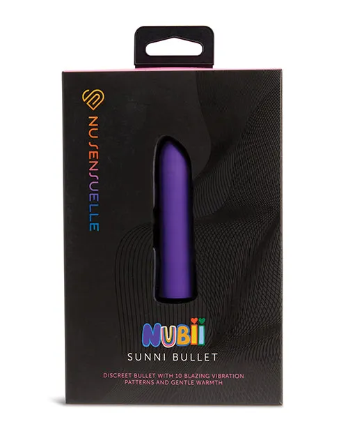 Nu Sensuelle Vibrators Nu Sensuelle Sunni Nubii Rechargeable Silicone Heating Bullet Purple Nu Sensuelle Vibrators Nu Sensuelle Sunni Nubii Rechargeable Silicone Heating Bullet Purple