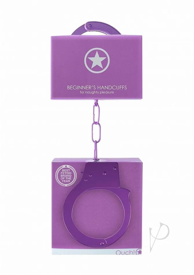 Ouch Couples Ouch Beginners Handcuffs Metal Purple