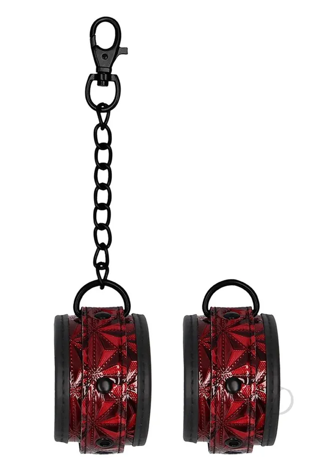 Ouch Couples Ouch Luxury Hand Cuffs Burgundy Ouch Couples Ouch Luxury Hand Cuffs Burgundy