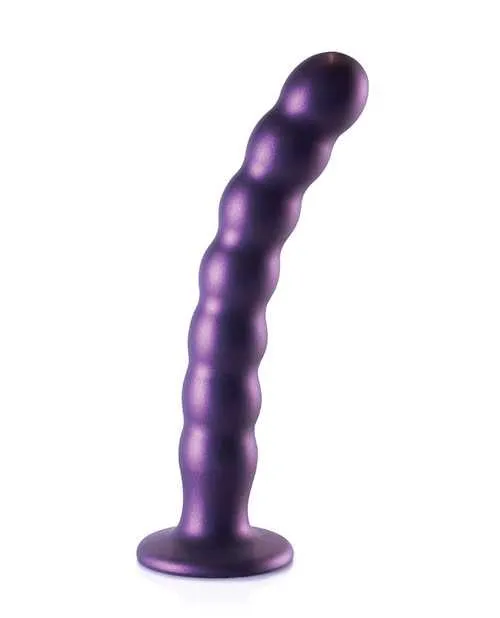 Ouch Female Sex Toys Ouch Beaded GSpot Silicone Dildo 8in Metallic Purple Ouch Female Sex Toys Ouch Beaded GSpot Silicone Dildo 8in Metallic Purple