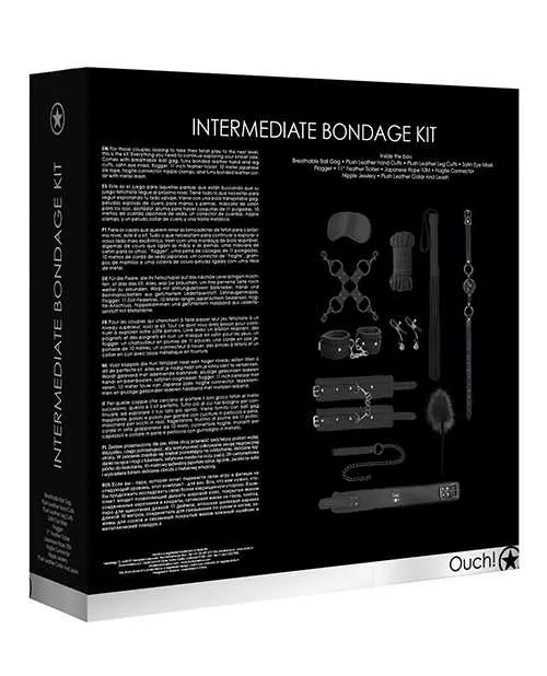Ouch Intermediate Bondage Kit Black Ouch Kits Couples