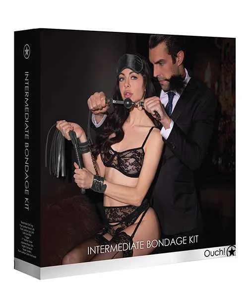 Ouch Intermediate Bondage Kit Black Ouch Kits Couples Ouch Intermediate Bondage Kit Black Ouch Kits Couples