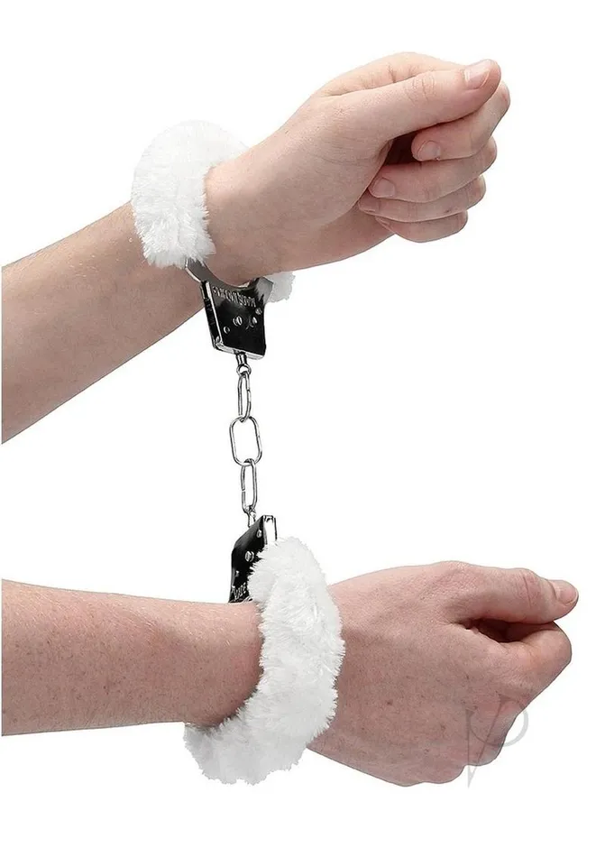 Ouch Male Sex Toys Ouch Beginners Handcuffs Furry White Ouch Male Sex Toys Ouch Beginners Handcuffs Furry White