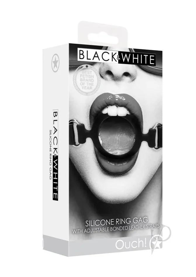 Ouch Male Sex Toys Ouch Silicone Ring Gag with Adjustable Bonded Leather Straps Black Ouch Male Sex Toys Ouch Silicone Ring Gag with Adjustable Bonded Leather Straps Black
