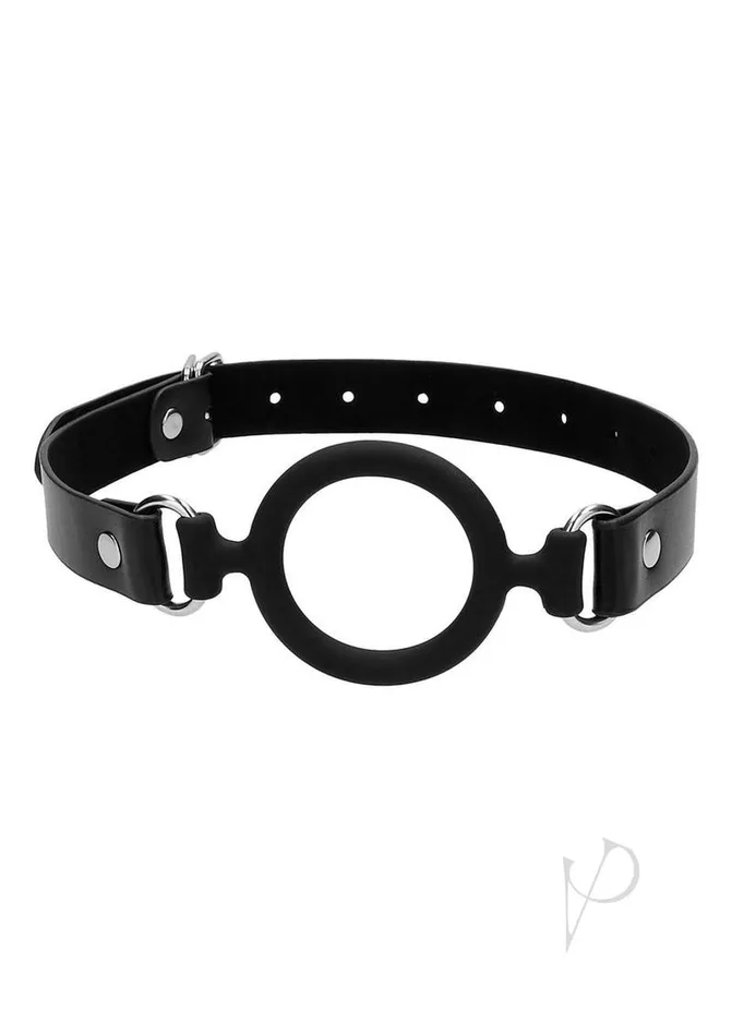 Ouch Male Sex Toys Ouch Silicone Ring Gag with Adjustable Bonded Leather Straps Black Ouch Male Sex Toys Ouch Silicone Ring Gag with Adjustable Bonded Leather Straps Black