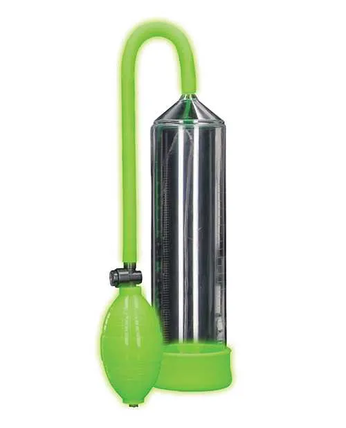 Ouch Ouch Classic Penis Pump Glow in the Dark Green Male Sex Toys Ouch Ouch Classic Penis Pump Glow in the Dark Green Male Sex Toys
