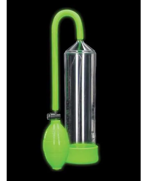 Ouch Ouch Classic Penis Pump Glow in the Dark Green Male Sex Toys Ouch Ouch Classic Penis Pump Glow in the Dark Green Male Sex Toys