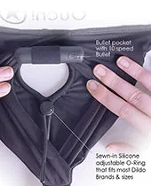 Ouch Ouch Vibrating StrapOn Hipster with Rechargeable Bullet XSSM Black Female Sex Toys Ouch Ouch Vibrating StrapOn Hipster with Rechargeable Bullet XSSM Black Female Sex Toys
