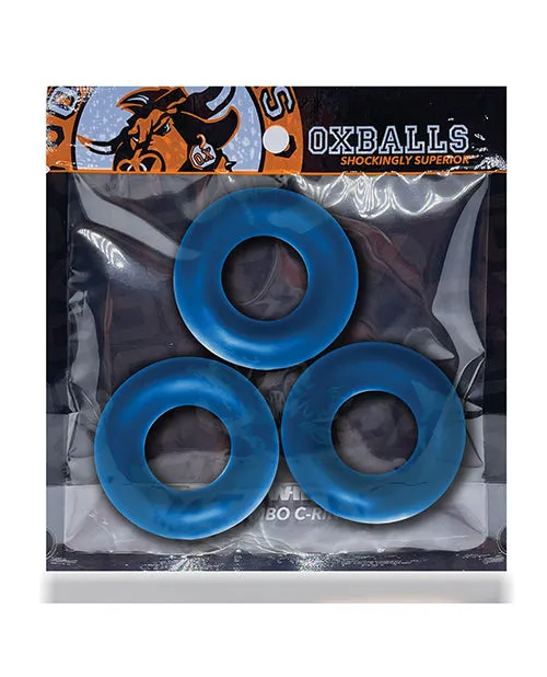 Oxballs Fat Willy Jumbo Cock Ring 3 pack Space Blue Oxballs Male Sex Toys