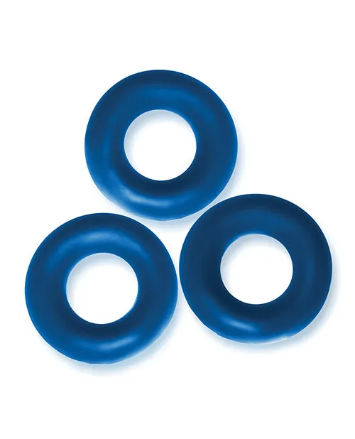 Oxballs Fat Willy Jumbo Cock Ring 3 pack Space Blue Oxballs Male Sex Toys