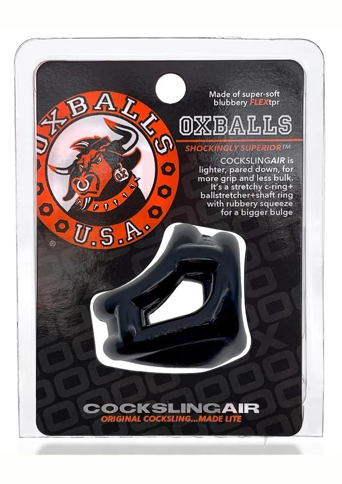 Oxballs Male Sex Toys Oxballs Cocksling Air Cock and Ball Sling Black