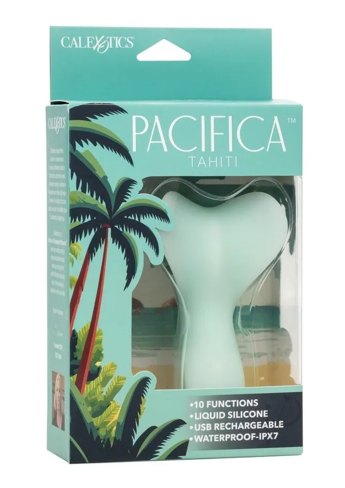 Pacifica Female Sex Toys Pacifica Tahiti Rechargeable Silicone Vibrator Green