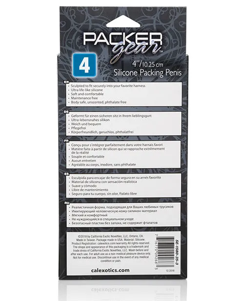 Packer Gear Anal Packer Gear Silicone Packing Penis 4in Black