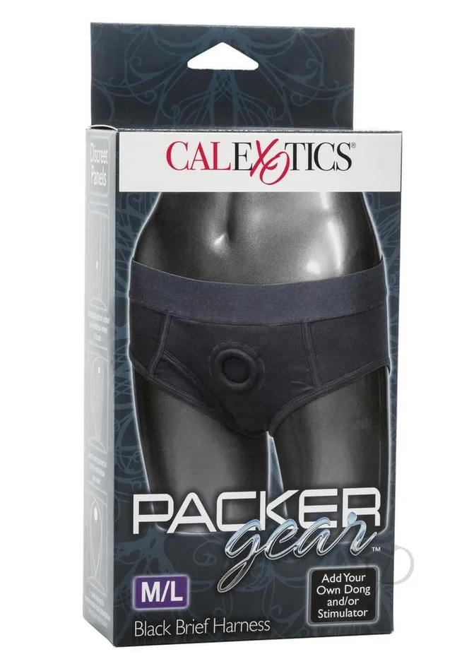 Packer Gear Brief Harness ML Black Packer Gear Female Sex Toys