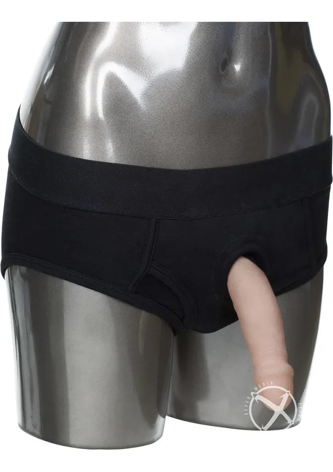Packer Gear Brief Harness ML Black Packer Gear Female Sex Toys